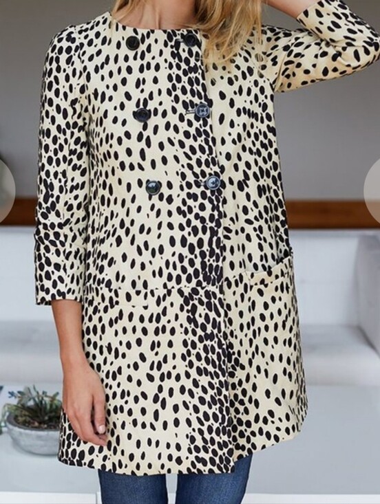 Emerson Fry Jackets & Blazers - Emerson Fry Linen Leopard Print London Coat Size 8